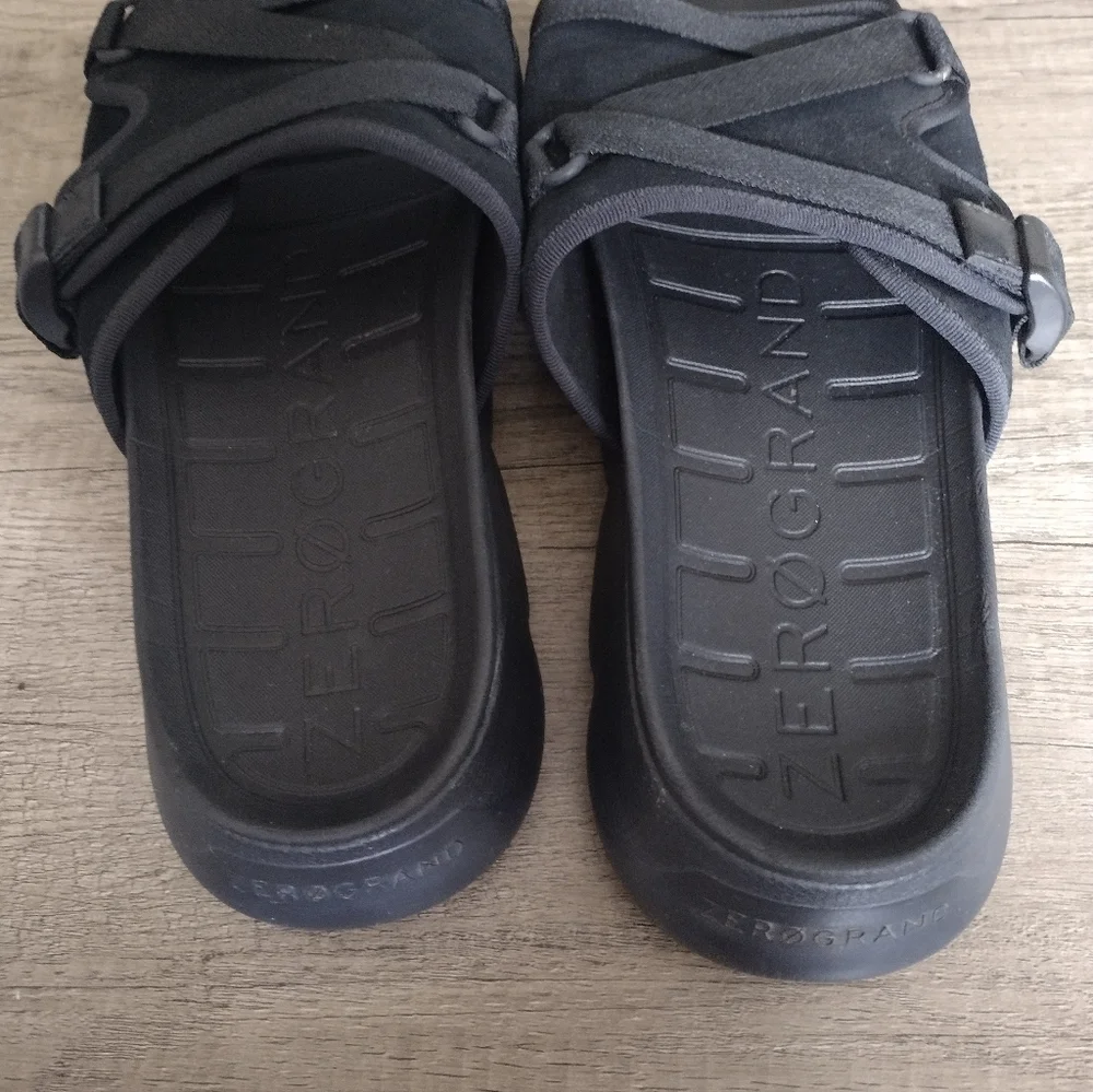 Cole Haan Grand 360 ZeroGrand BlackMens Slides Sandals 11M C35441